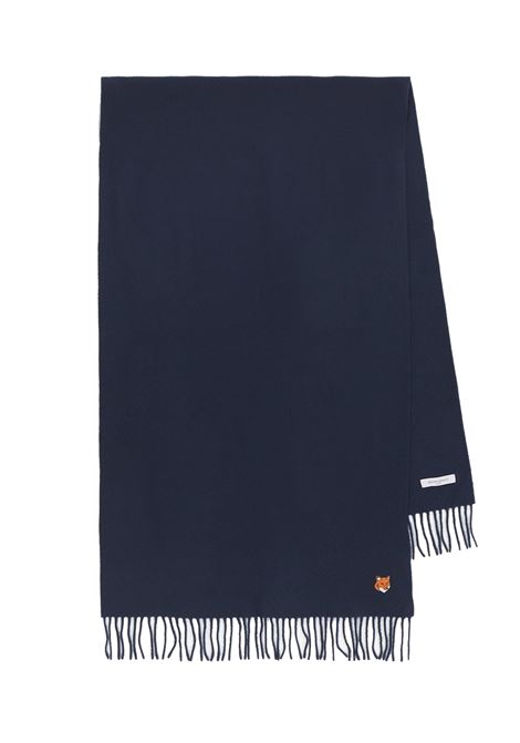 fox head scarf unisex navy MAISON KITSUNÉ | PM06201WB00440413
